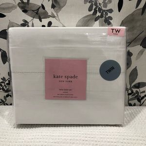 NWT Kate Spade Weston Sheets Twin White